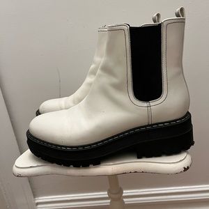 Marc Fisher LTD Padmia Lugsole Chelsea Boots, White, 9.5